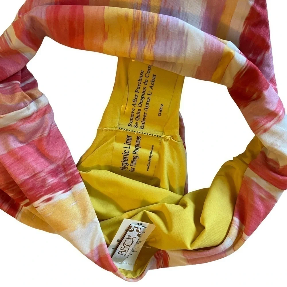 BECCA High Rise Sunset Stripe Bikini Bottom NWOT